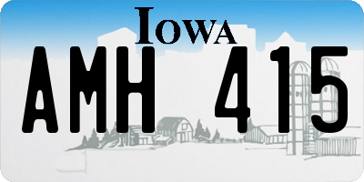 IA license plate AMH415
