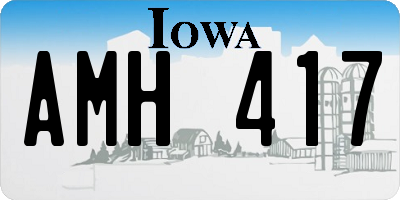 IA license plate AMH417