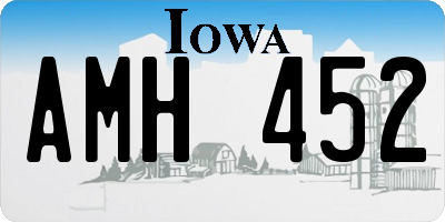 IA license plate AMH452