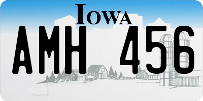 IA license plate AMH456