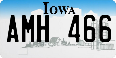 IA license plate AMH466