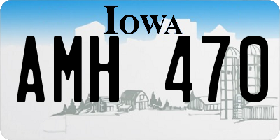 IA license plate AMH470