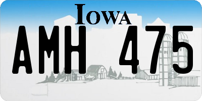 IA license plate AMH475