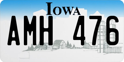 IA license plate AMH476