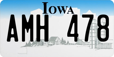 IA license plate AMH478