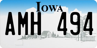 IA license plate AMH494