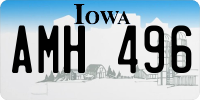 IA license plate AMH496