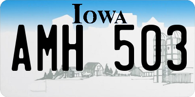 IA license plate AMH503