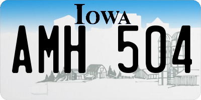 IA license plate AMH504