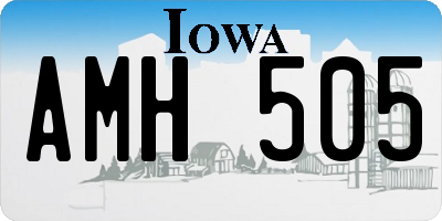 IA license plate AMH505