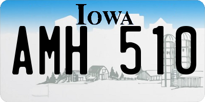 IA license plate AMH510