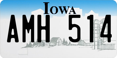 IA license plate AMH514