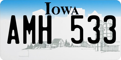 IA license plate AMH533