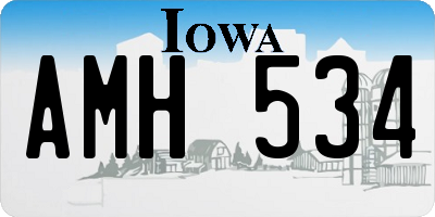 IA license plate AMH534