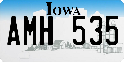 IA license plate AMH535