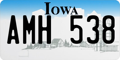 IA license plate AMH538
