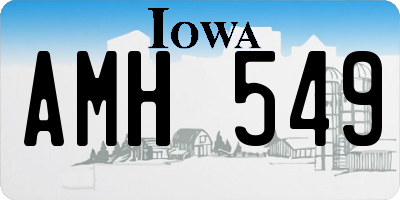 IA license plate AMH549