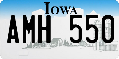 IA license plate AMH550