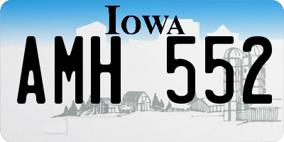 IA license plate AMH552