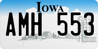 IA license plate AMH553