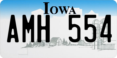IA license plate AMH554