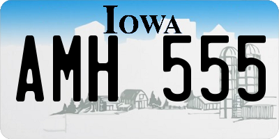 IA license plate AMH555