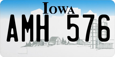 IA license plate AMH576