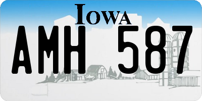 IA license plate AMH587