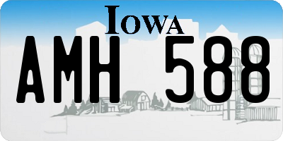 IA license plate AMH588