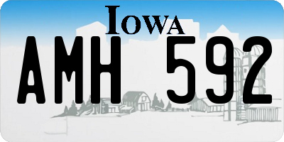 IA license plate AMH592