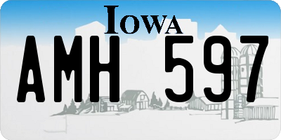 IA license plate AMH597