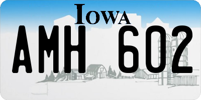 IA license plate AMH602