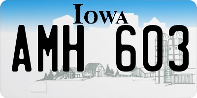 IA license plate AMH603