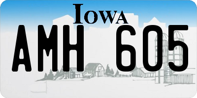 IA license plate AMH605