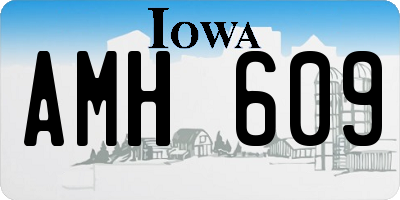 IA license plate AMH609