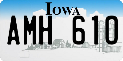 IA license plate AMH610