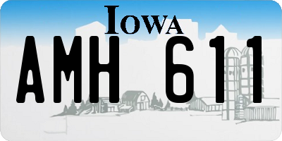 IA license plate AMH611