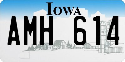 IA license plate AMH614