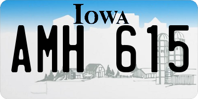 IA license plate AMH615
