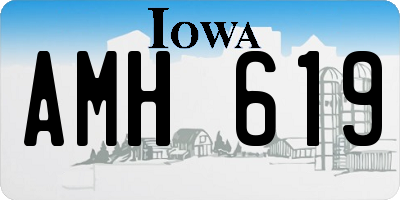 IA license plate AMH619