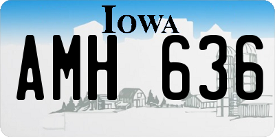 IA license plate AMH636