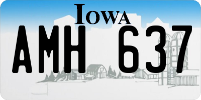 IA license plate AMH637