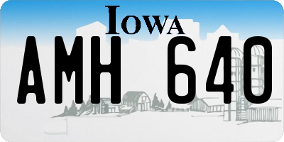 IA license plate AMH640