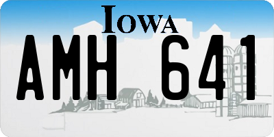 IA license plate AMH641