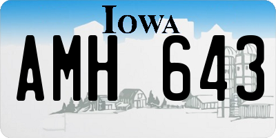 IA license plate AMH643