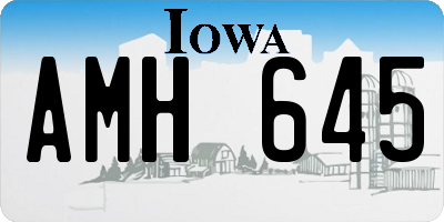 IA license plate AMH645