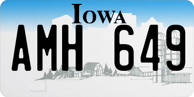 IA license plate AMH649