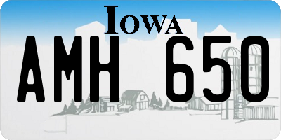 IA license plate AMH650