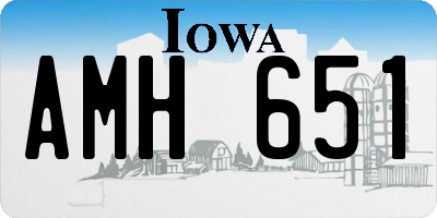IA license plate AMH651
