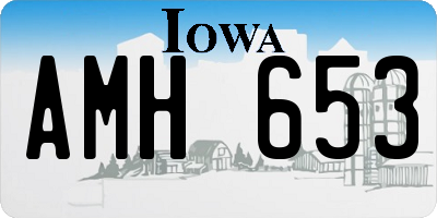 IA license plate AMH653